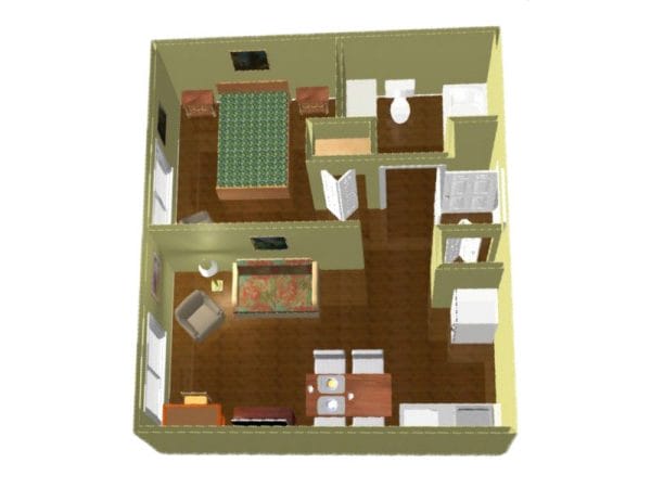 Regency Retirement Village - Huntsville 1 bedroom floor plan