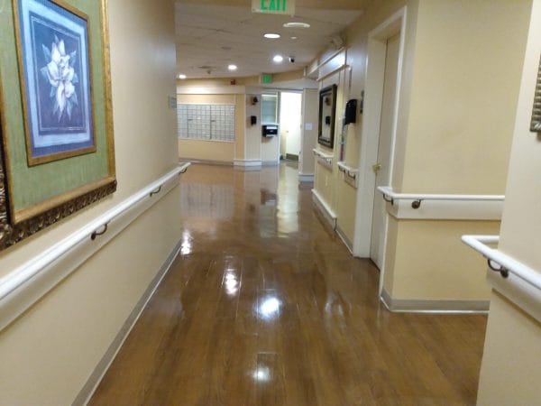 Interior hallway in Noble Senior Living at Baltimore