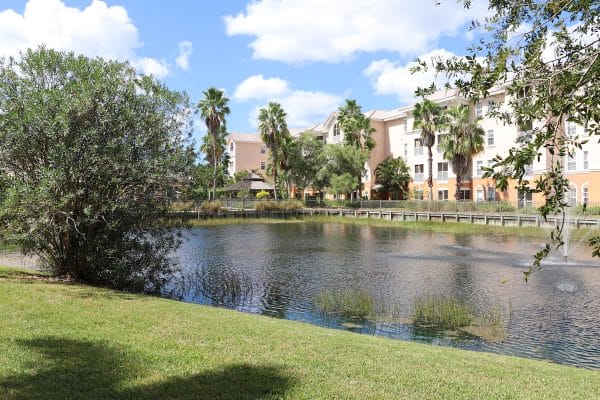 Pond in front of Aston Gardens at Pelican Pointe