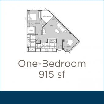 La Siena 1 bedroom floor plan C
