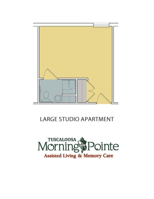 Morning Pointe of Tuscaloosa large studio floor plan