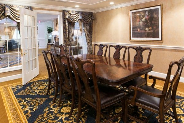 Private dining room in Brandywine Living at Litchfield