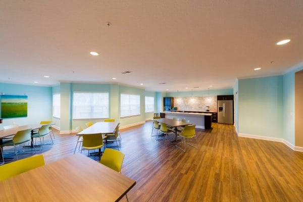 Mary Eaves Apartments activity room for residents