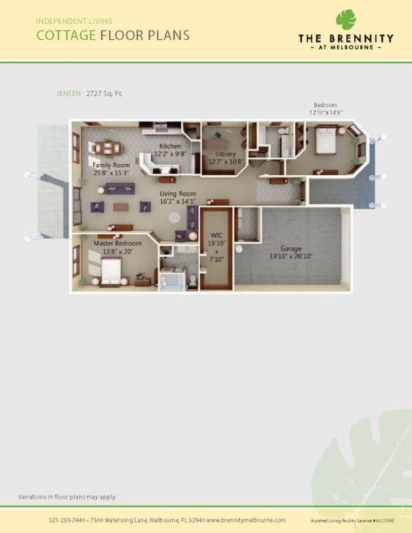 The Brennity at Melbourne independent living cottage floor plans 3