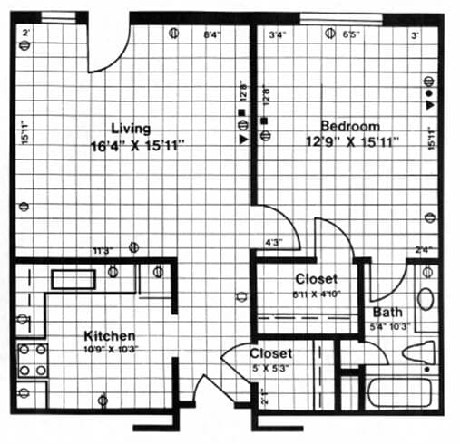 Model A1 Floor Plan at Fowood Manor
