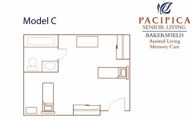 Model C Floor Plan at Pacifica Senior Living Bakersfield