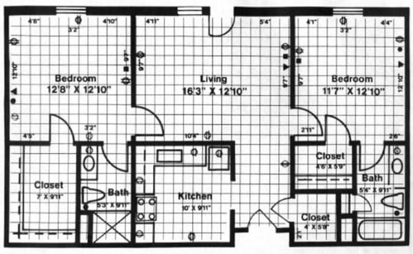 Model C1 Floor Plan at Fowood Manor