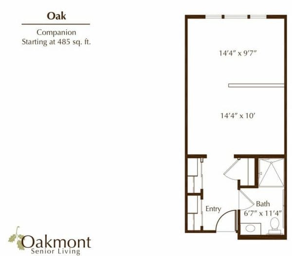Oak Floor Plan at Oakmont of Huntington Beach