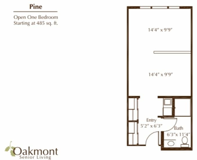 Pine Floor Plan at Oakmont of Santa Clarita