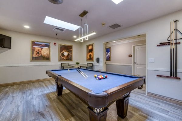 Billiards Lounge at Alta Vista Senior Living