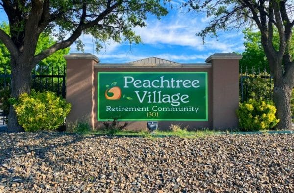 Peachtree Village Retirement Community Sign