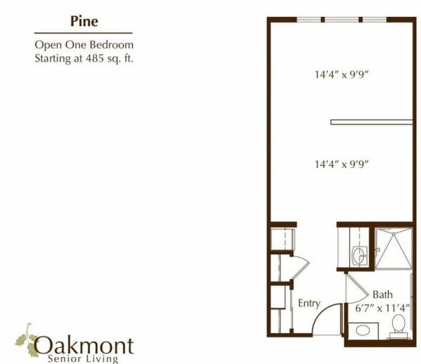 Pine Floor Plan at Oakmont of Huntington Beach