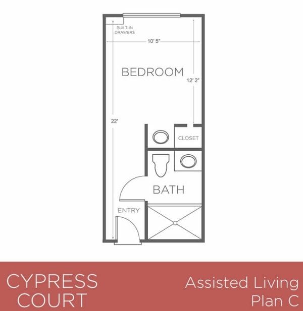 Assisted Living Floor Plan C at Cypress Court