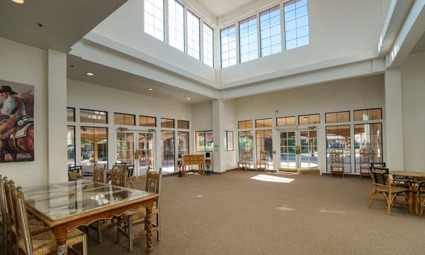 2 story lobby of Arbor Ridge