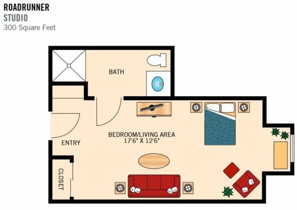 The Roadrunner Floor Plan at The Fountains at The Carlotta