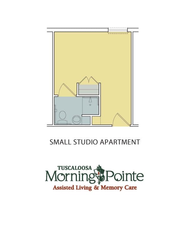 Morning Pointe of Tuscaloosa small studio floor plan