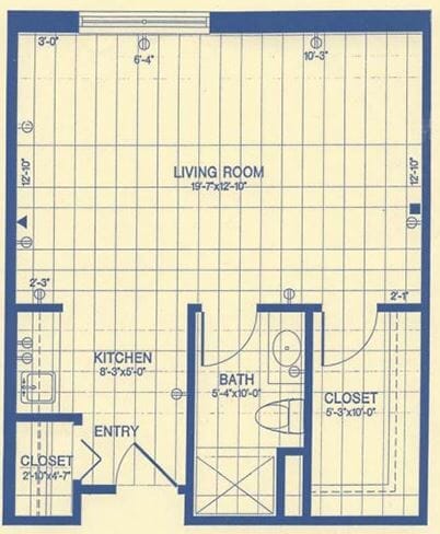 Studio Floor Plan at Fowood Manor