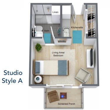 Wyndham Lakes Studio Style A floor plan