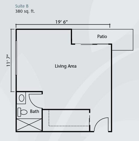 Suite B Floor Plan at Brookdale Valley View