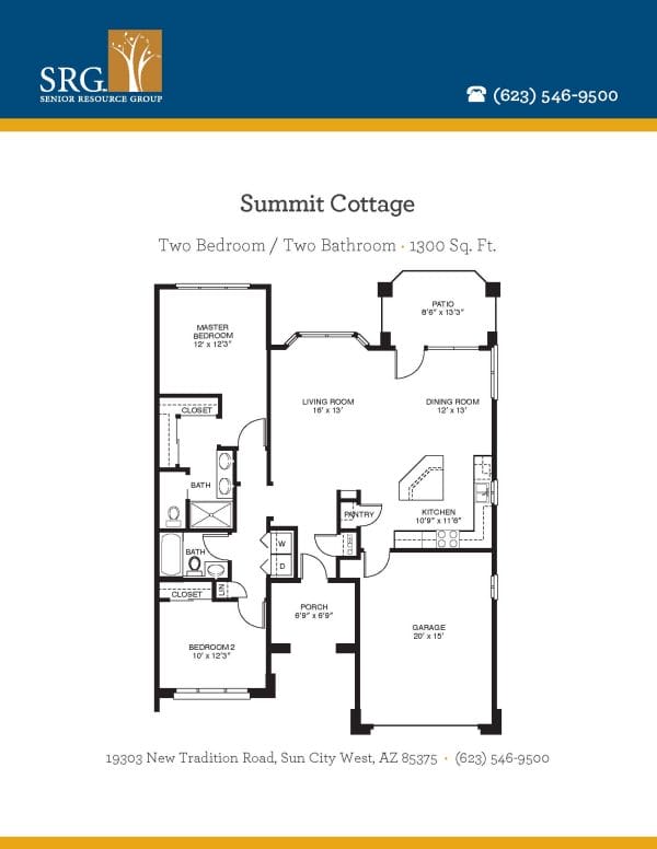 The Heritage Tradition Summit Cottage floor plan