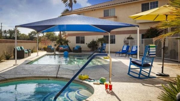 Swimming Pool and Hot Tub at Rancho Mirage Terrace