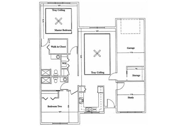 The Terrace at Priceville two bedroom floor plan