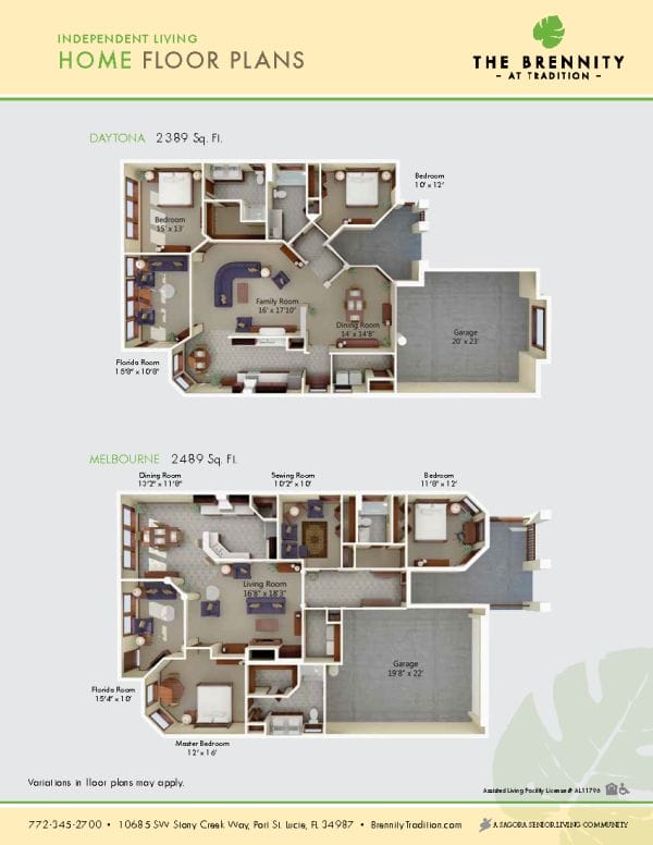 The Brennity at Tradition Home floor plans 2