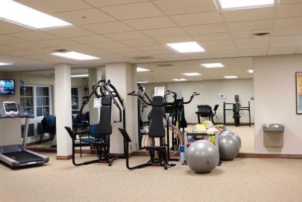 Fitness center at Vickery Rose Retirement