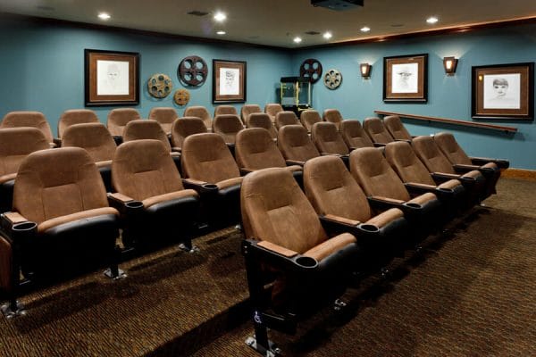 Stadium style seating in the Waterview community theater