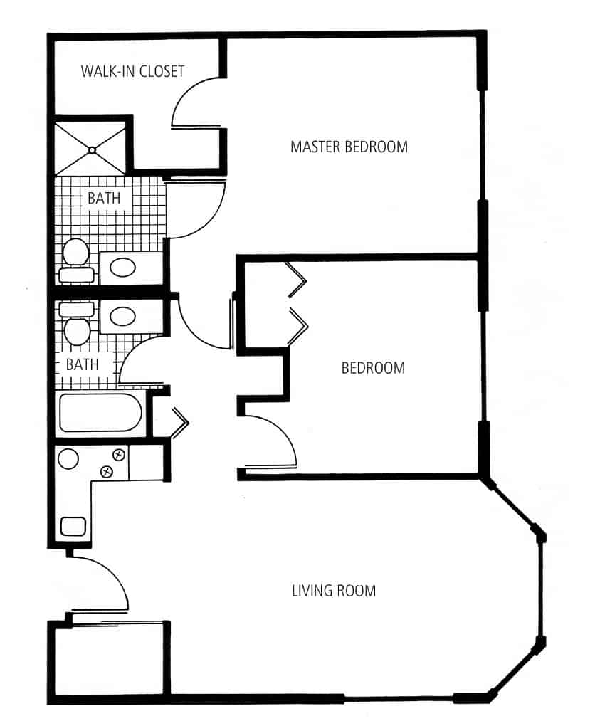 West Shores 2 bedroom floor plan