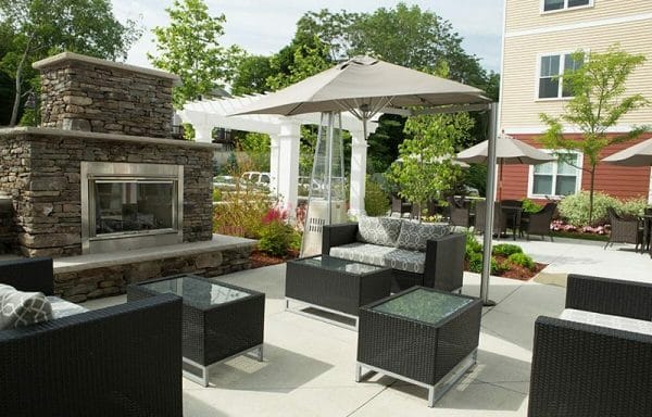 Wingate Residences at Needham Outdoor Fireplace