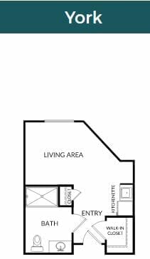 York Floor Plan at Serento Rosa Senior Living