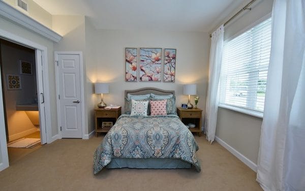 Model bedroom at Your Life of Coconut Creek