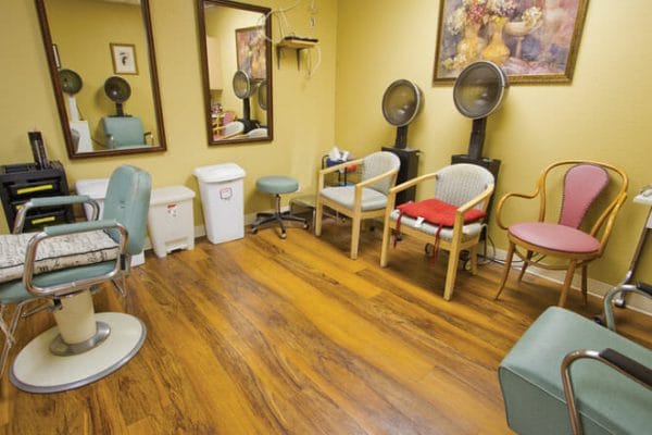 Brookdale Central Whittier community salon and barber shop
