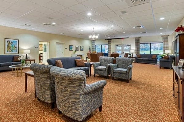 Brookdale Charlotte East community foyer and common area