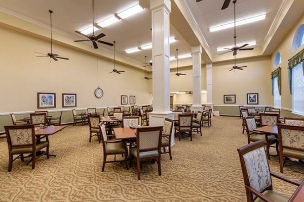 Community dining room at Brookdale Conway