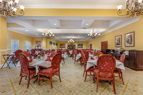 Main dining room in Brookdale University Park