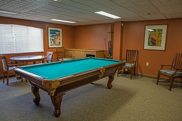 Billiards Room at Brookdale Uptown Whittier
