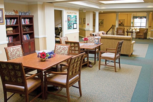 Resident activity room in Brookdale Wilton