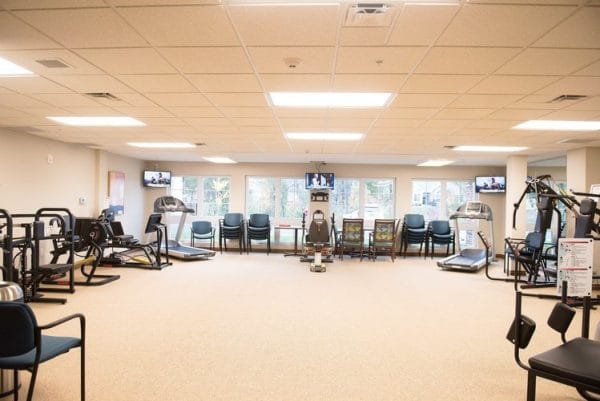 Exercise and physical therapy room at Cahaba Ridge Retirement Community