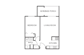 1 Bedroom Apartment , Screened Porch 11'x6', Bedroom 11'6x11'6, LivingRoom 13'6x14'6