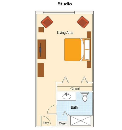 Grand Villa of New Port Richey studio floor plan