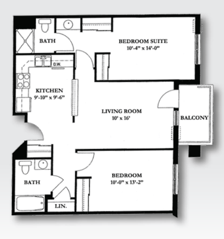 The Landmark of West Allis floor plan 2