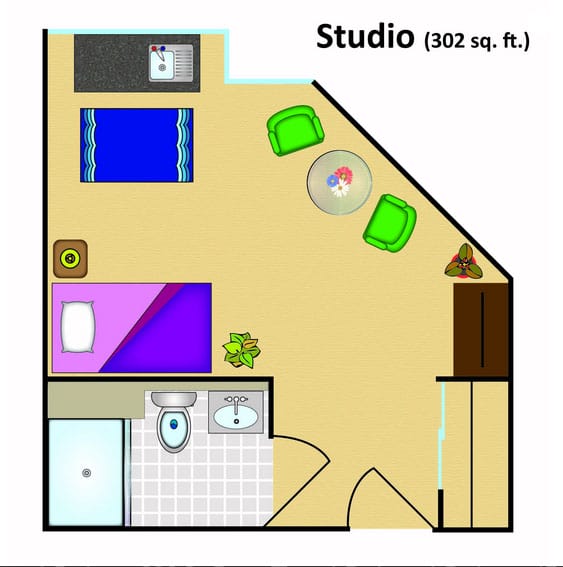 Grand Villa Of Ormond studio floor plan