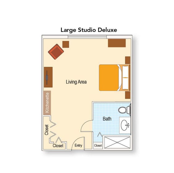 Grand Villa of Deerfield Beach Large Studio Deluxe floor plan