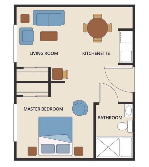 Briar Glen One Bedroom floor plan