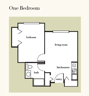 Atria Lutz one bedroom floor plan