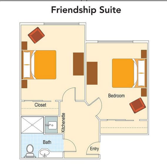 The Lakes of Dunedin Friendship suite floor plan