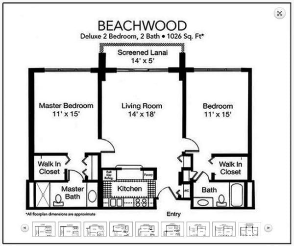 Sun Towers Beachwood floor plan
