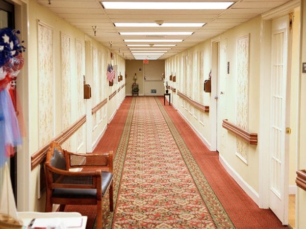 Interior hallways at Regency Retirement Village - Huntsville